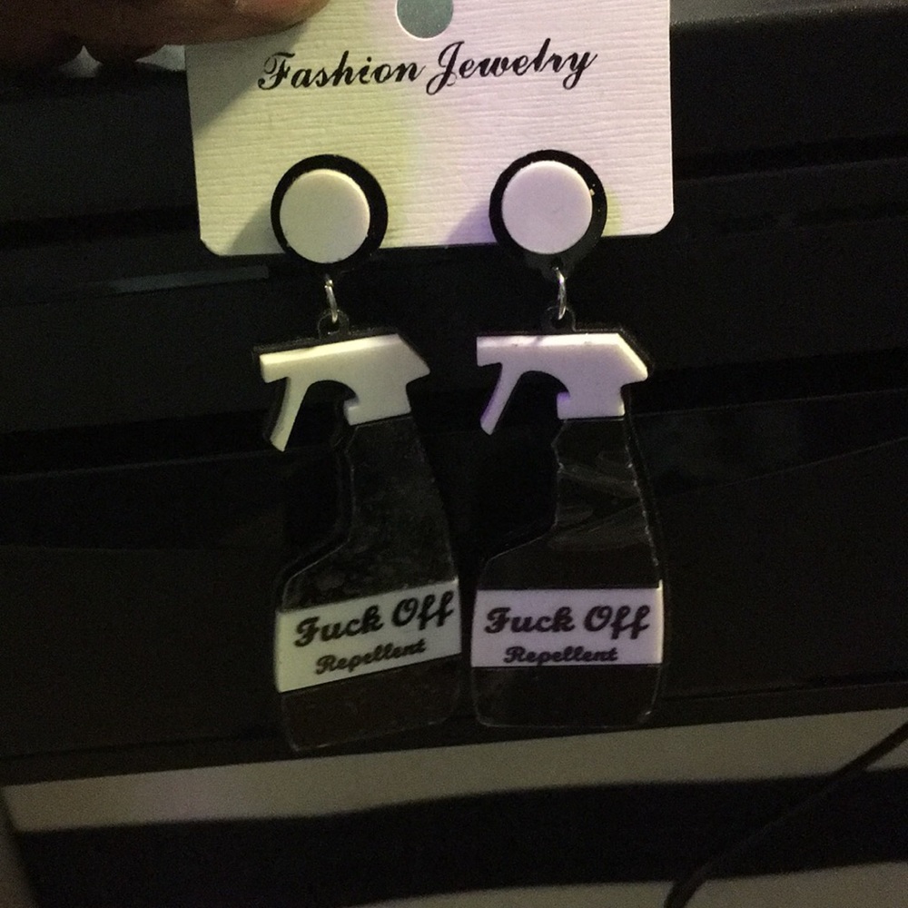 “Fuck Off Repellent” Earrings NWT Earrings